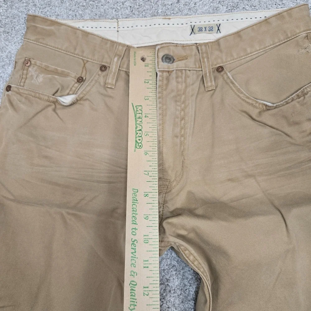 Polo Ralph Lauren‎ 867 Classic 5 Pocket tan Pants Distressed vintage Men's 32x32
